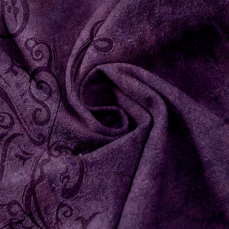 Buddha Stones Pantalones de mujer de terciopelo de algodón con estampado de enredaderas y cintura elástica con bolsillos. - image 3