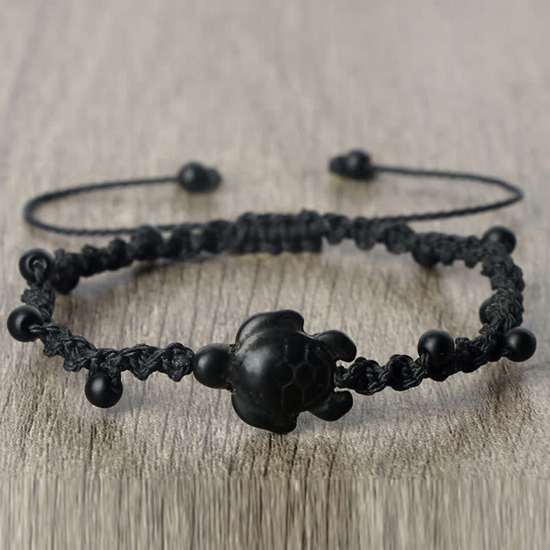 Buddha Stones Pulsera protectora de cuerda trenzada con diseño de tortuga turquesa - image 8
