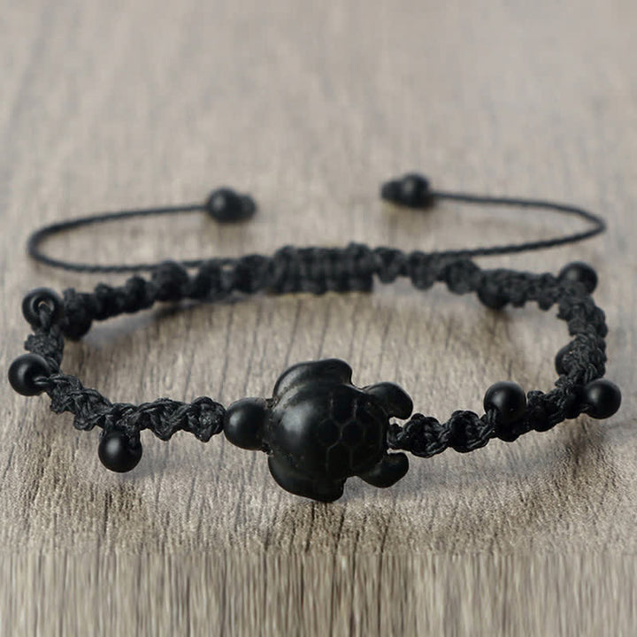 Buddha Stones Pulsera protectora de cuerda trenzada con diseño de tortuga turquesa - image 8