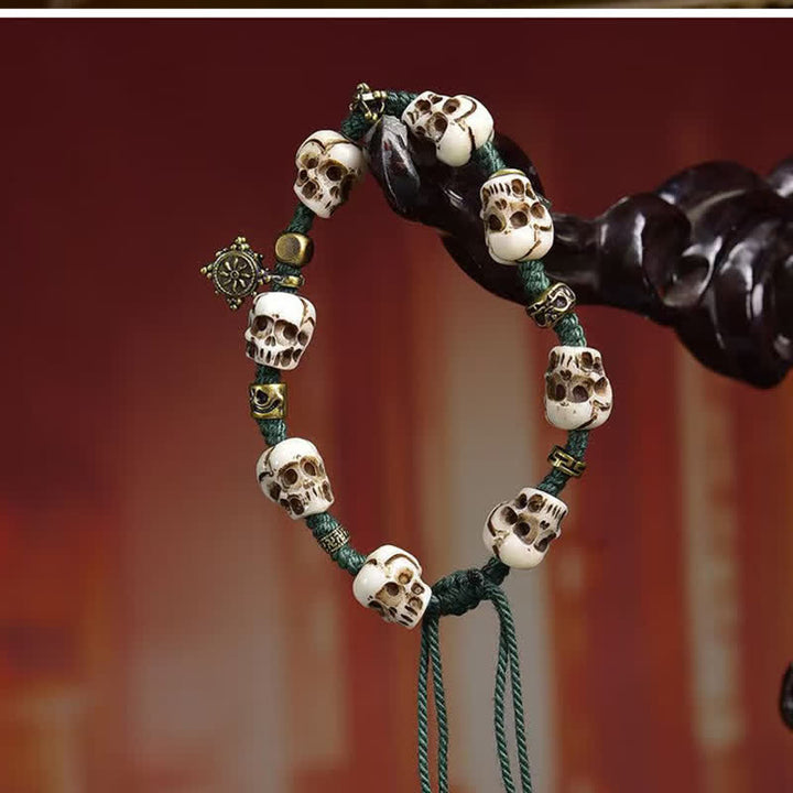 Buddha Stones Pulsera de cuentas de hueso El Señor del Bosque de los Cadáveres Nuevo Comienzo - image 2