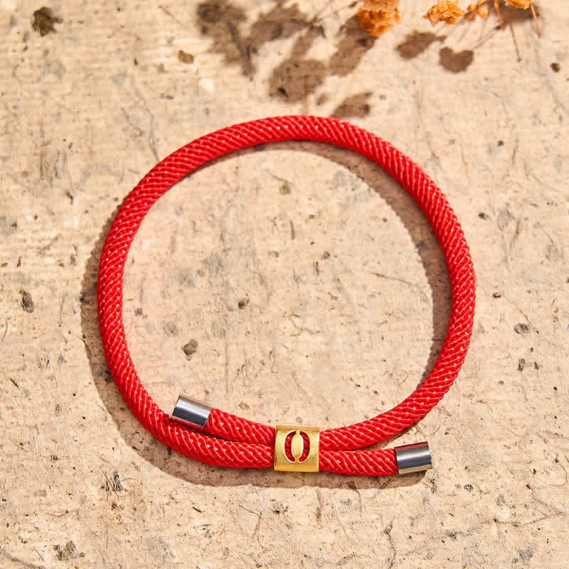 Buddha Stones Pulsera protectora ajustable con números angelicales de un solo dígito - Cuerda roja (circunferencia de la muñeca: 15-23 cm) - 0 - image 1