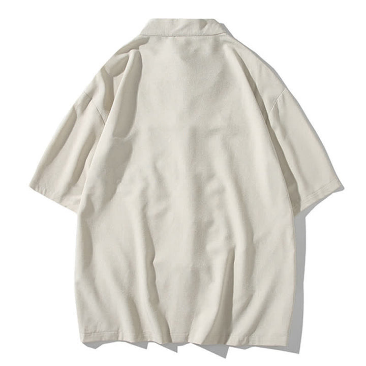 Buddha Stones Camisas de manga corta para hombre estilo Tang de verano con cuello mandarín, botones de rana y bordado de bambú. - image 31