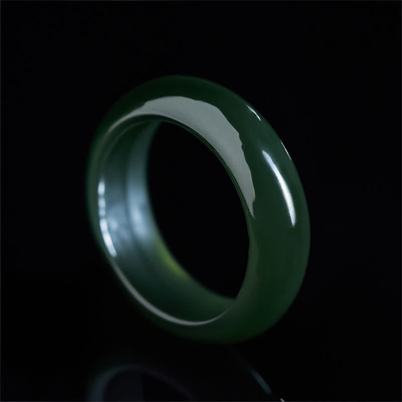 Buddha Stones Anillo curativo de jade cian natural - image 2