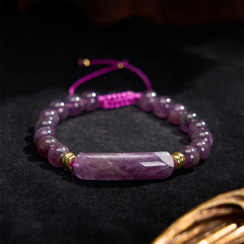 Buddha Stones Pulsera de transformación positiva con aventurina verde amatista, ojo de tigre y cuarzo fresa - image 10