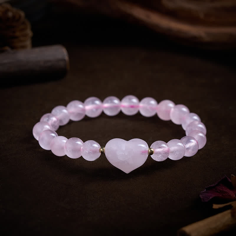 Buddha Stones Pulsera espiritual de corazón de amor con aventurina verde amatista natural, ojo de tigre y cuarzo fresa. - image 24