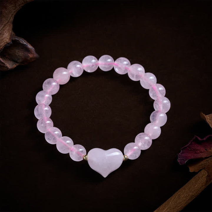 Buddha Stones Pulsera espiritual de corazón de amor con aventurina verde amatista natural, ojo de tigre y cuarzo fresa. - image 26