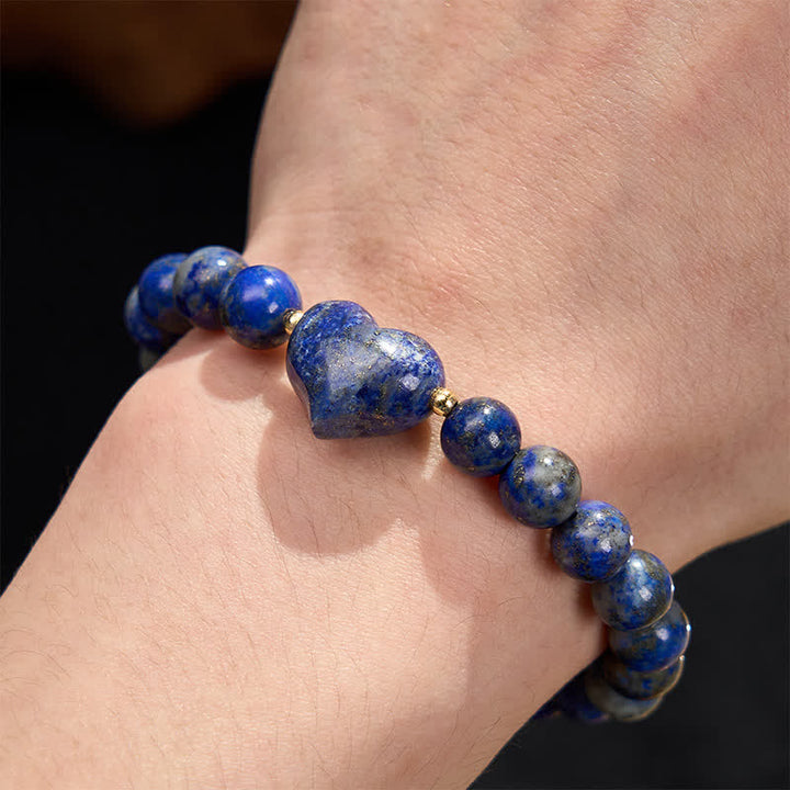 Buddha Stones Pulsera espiritual de corazón de amor con aventurina verde amatista natural, ojo de tigre y cuarzo fresa. - image 37
