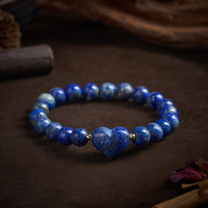 Buddha Stones Pulsera espiritual de corazón de amor con aventurina verde amatista natural, ojo de tigre y cuarzo fresa. - image 34