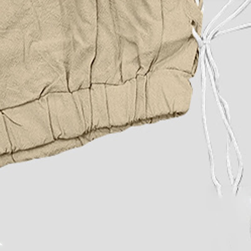 Pantalones cortos tipo bermudas Buddha Stones de verano con cordón ajustable y abertura lateral, color liso, para hombre, con bolsillos. - image 7