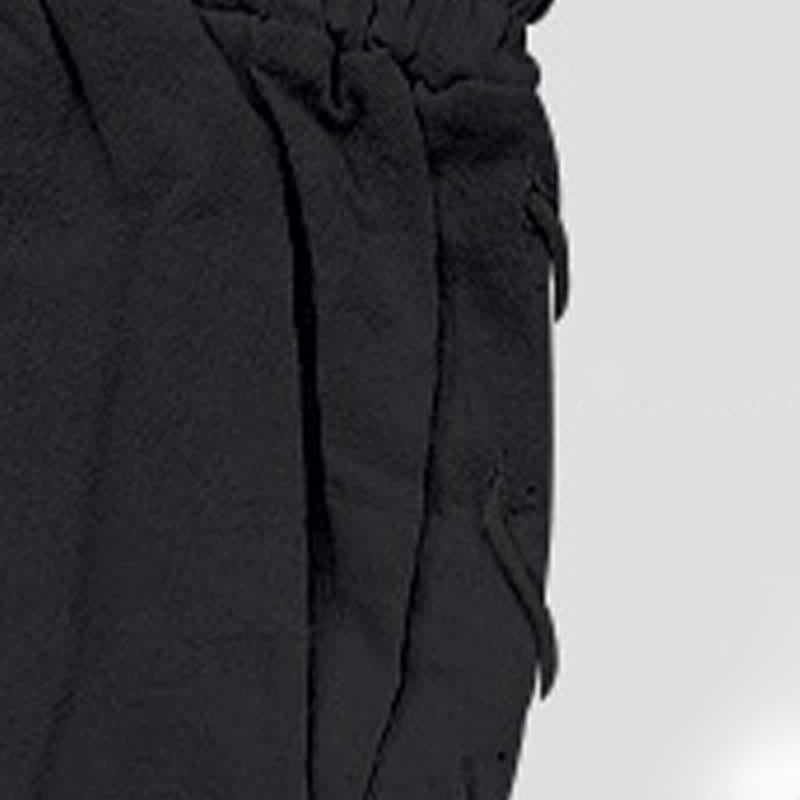 Pantalones cortos tipo bermudas Buddha Stones de verano con cordón ajustable y abertura lateral, color liso, para hombre, con bolsillos. - image 13