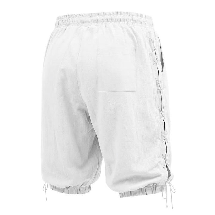 Pantalones cortos tipo bermudas Buddha Stones de verano con cordón ajustable y abertura lateral, color liso, para hombre, con bolsillos. - image 52