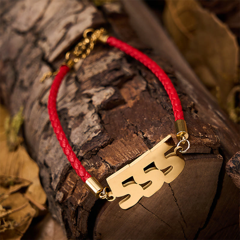 Buddha Stones Pulsera de fe ajustable de acero de titanio con números angelicales - image 3