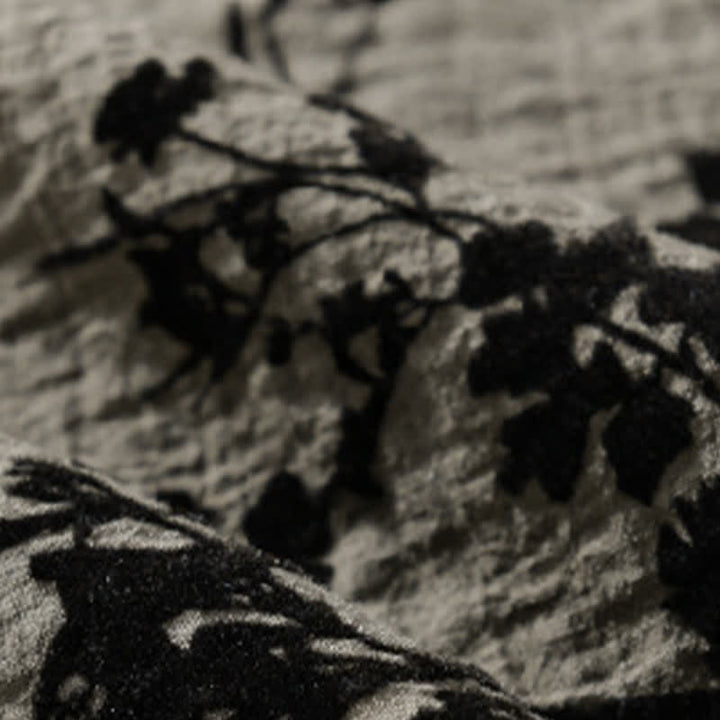 Buddha Stones Camisa de manga corta para hombre, estilo casual de verano, con botones y estampado floral. Bolsillo decorativo. - image 7