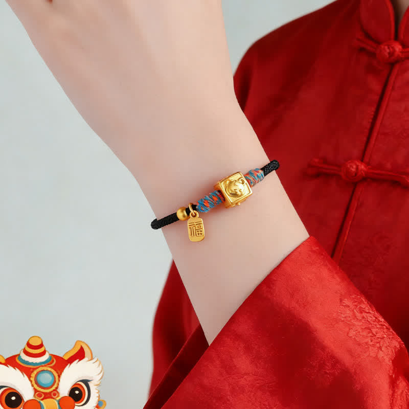 Buddha Stones Pulsera hecha a mano con hilo rojo y dije del zodíaco chino de la suerte Fu - image 19