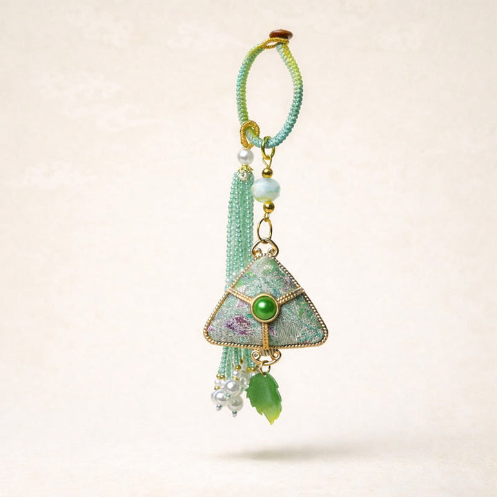 Buddha Stones Llavero Song Brocade Zongzi Leaf Balance - image 0