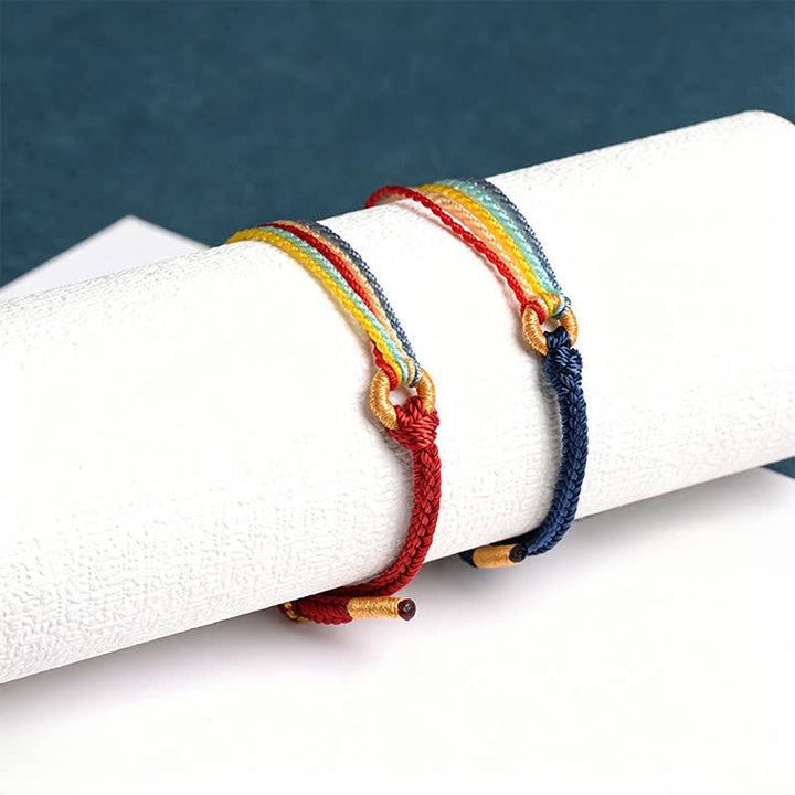 Buddha Stones Pulsera trenzada protectora de cinco colores hecha a mano - image 6