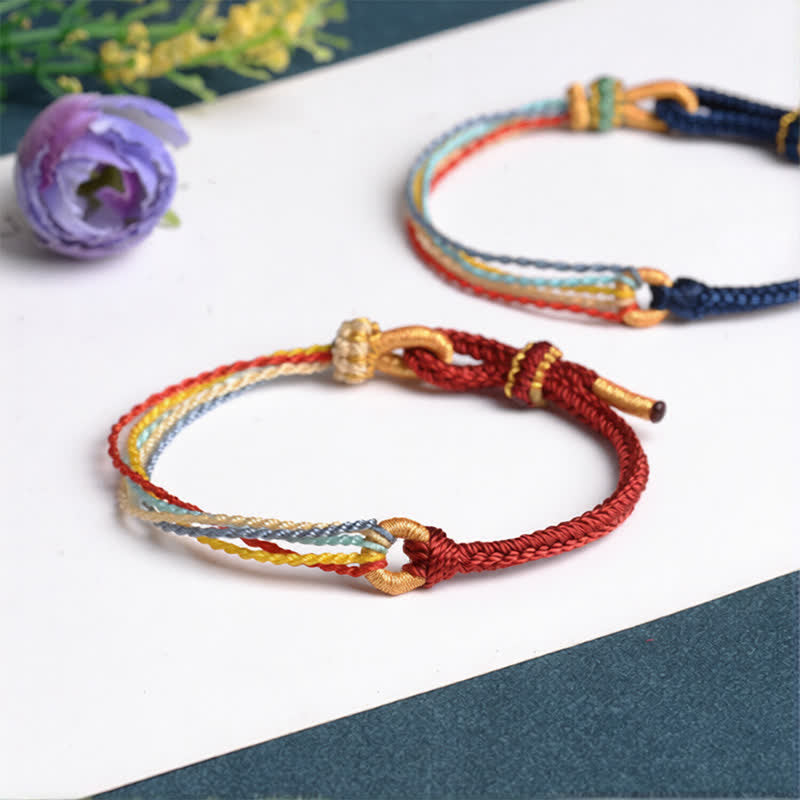 Buddha Stones Pulsera trenzada protectora de cinco colores hecha a mano - image 4
