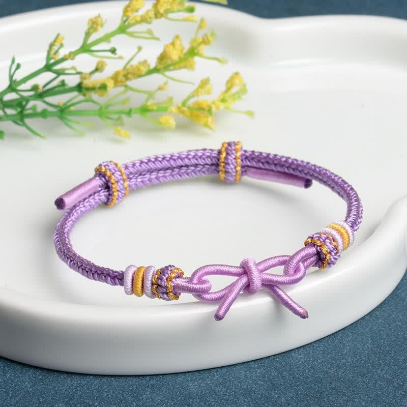 Buddha Stones Pulsera ajustable de cordón trenzado con mariposa tejida a mano - image 4
