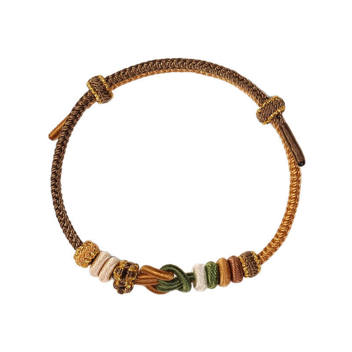 Buddha Stones Pulsera de cordón multicolor "Universo Próspero" tejida a mano con nudos. - image 3