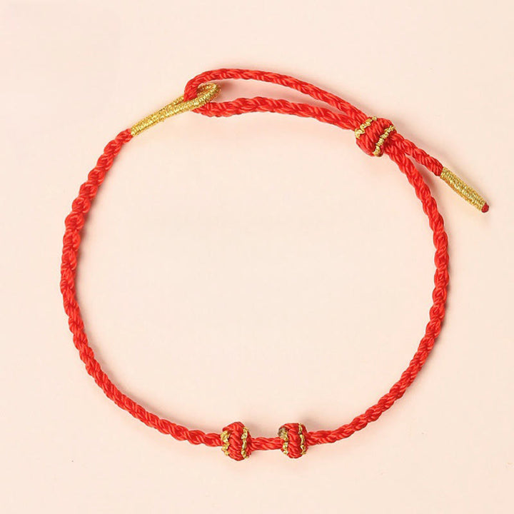 Buddha Stones Pulsera ajustable DIY tejida a mano con hilo rojo, símbolo de fuerza Om Mani Padme Hum - image 15