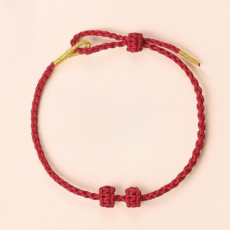 Buddha Stones Pulsera ajustable DIY tejida a mano con hilo rojo, símbolo de fuerza Om Mani Padme Hum - image 7