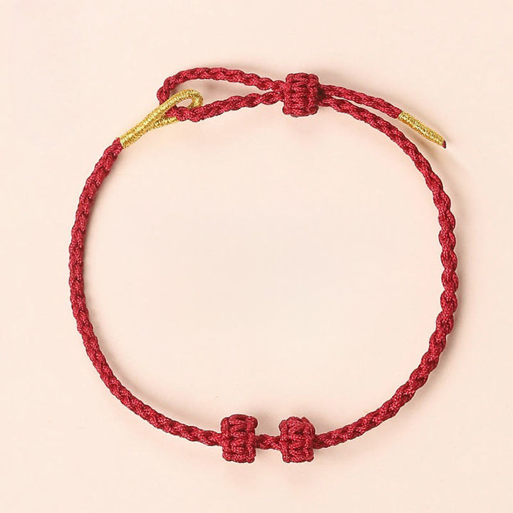 Buddha Stones Pulsera ajustable DIY tejida a mano con hilo rojo, símbolo de fuerza Om Mani Padme Hum - image 7