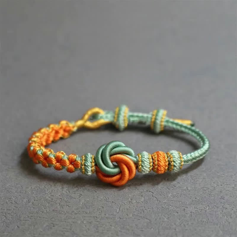 Buddha Stones Pulsera de confianza con cuerda trenzada de mandala - Aguamarina - Sin accesorios - image 15