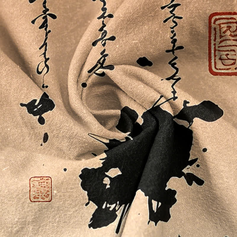 Buddha Stones Pantalones de hombre de algodón con estampado de bambú y corte ajustado, con bolsillos. - image 11