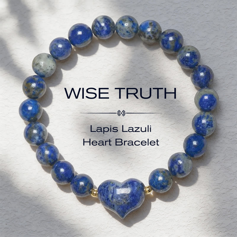 Buddha Stones Pulsera espiritual de corazón de amor con aventurina verde amatista natural, ojo de tigre y cuarzo fresa. - Lapislázuli (circunferencia de la muñeca: 14-16 cm) - image 35