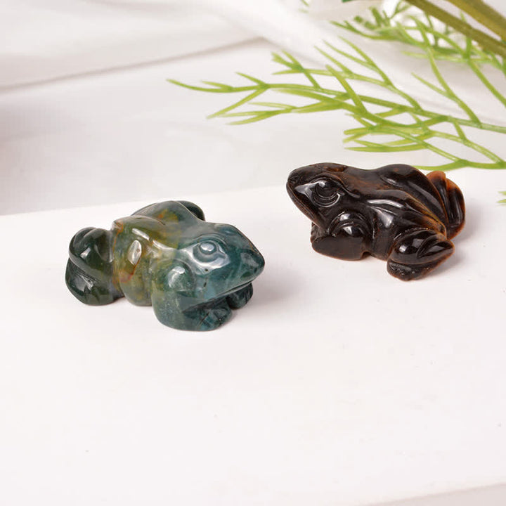 Buddha Stones Decoración con cristales y piedras de cuarzo transparente y aventurina verde natural con forma de rana para la riqueza. - image 30