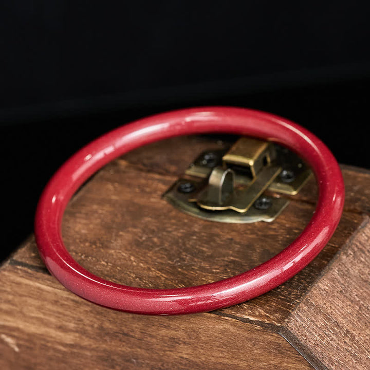 Buddha Stones Pulsera rígida Cinnabar Plain Heart Sutra Calm - image 3