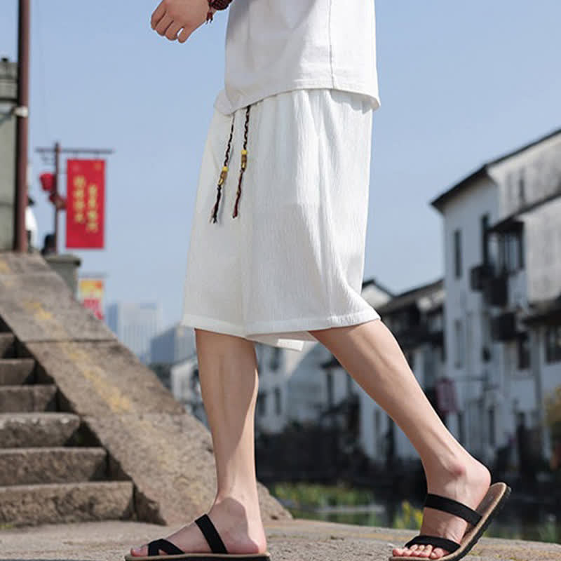 Bermudas informales de verano para hombre con cordón ajustable y bolsillos, con estampado de Buddha Stones . - image 3