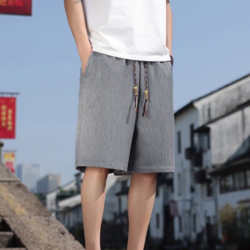 Bermudas informales de verano para hombre con cordón ajustable y bolsillos, con estampado de Buddha Stones . - Plata - US/UK/AU46, EU56 (5XL) - image 18