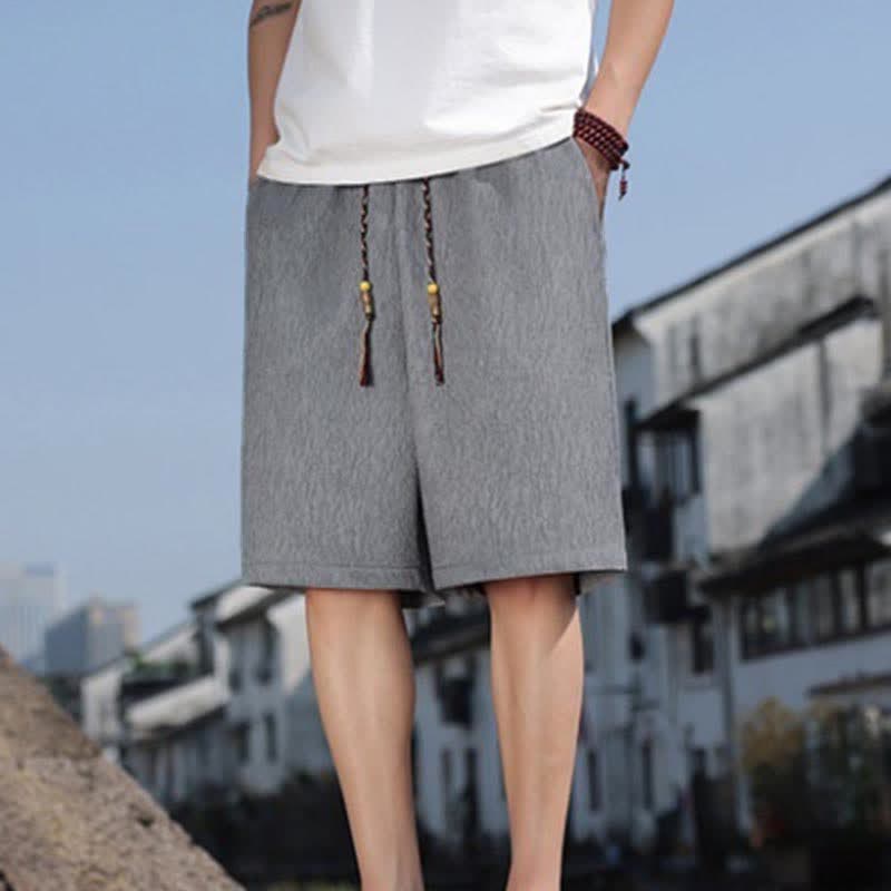 Bermudas informales de verano para hombre con cordón ajustable y bolsillos, con estampado de Buddha Stones . - Gris oscuro - US/UK/AU46, EU56 (5XL) - image 23