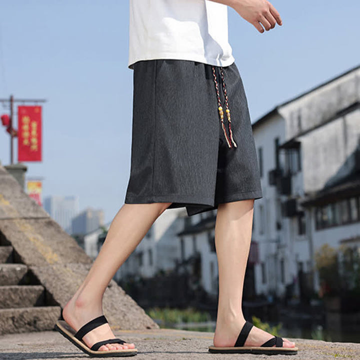Bermudas informales de verano para hombre con cordón ajustable y bolsillos, con estampado de Buddha Stones . - image 35