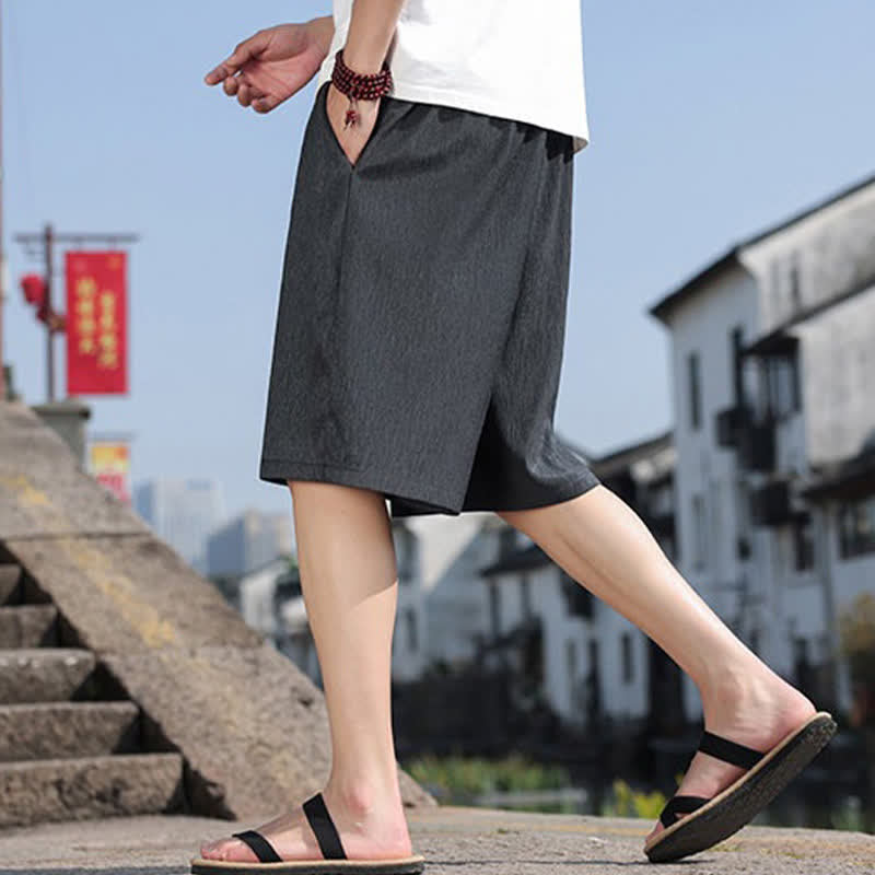 Bermudas informales de verano para hombre con cordón ajustable y bolsillos, con estampado de Buddha Stones . - image 34