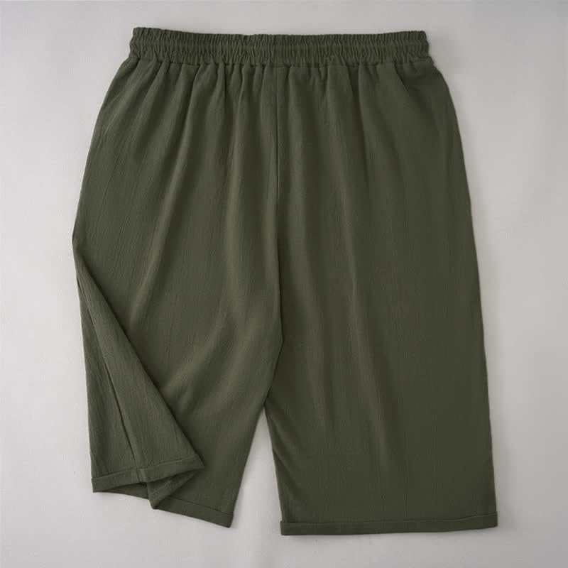 Pantalones cortos tipo bermudas informales de verano con cordón ajustable y estampado de Buddha Stones, para mujer, de pierna recta y con bolsillos. - image 7