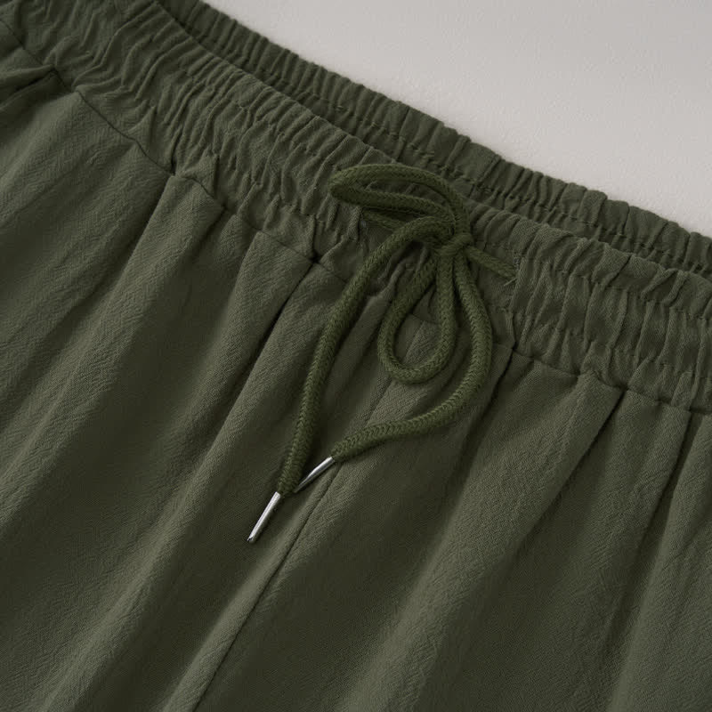 Pantalones cortos tipo bermudas informales de verano con cordón ajustable y estampado de Buddha Stones, para mujer, de pierna recta y con bolsillos. - image 8