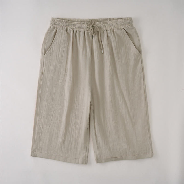 Pantalones cortos tipo bermudas informales de verano con cordón ajustable y estampado de Buddha Stones, para mujer, de pierna recta y con bolsillos. - Caqui - US14, UK/AU18, EU46 (3XL) - image 0