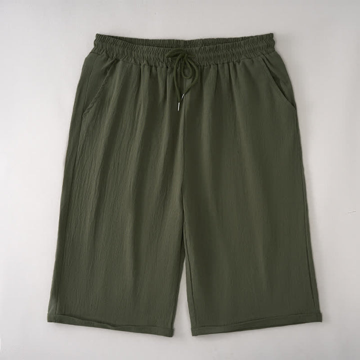 Pantalones cortos tipo bermudas informales de verano con cordón ajustable y estampado de Buddha Stones, para mujer, de pierna recta y con bolsillos. - image 6