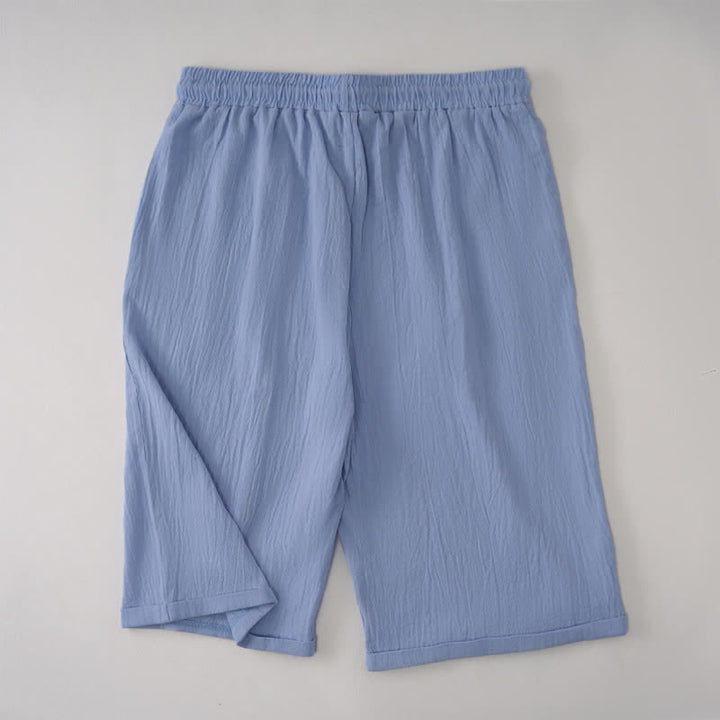 Pantalones cortos tipo bermudas informales de verano con cordón ajustable y estampado de Buddha Stones, para mujer, de pierna recta y con bolsillos. - image 13