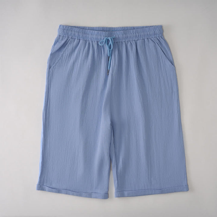 Pantalones cortos tipo bermudas informales de verano con cordón ajustable y estampado de Buddha Stones, para mujer, de pierna recta y con bolsillos. - Azul cielo claro - US14, UK/AU18, EU46 (3XL) - image 11