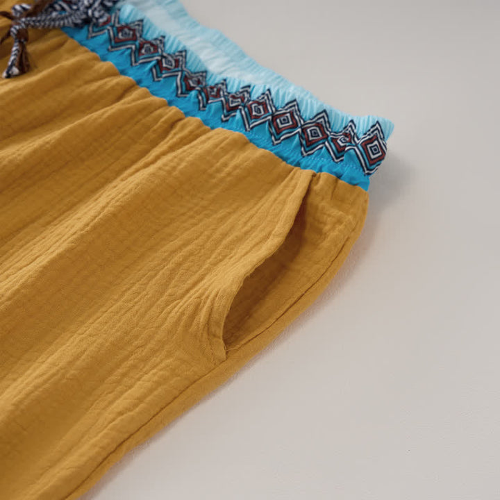 Bermudas geométricas de verano estilo bohemio con cordón ajustable y estampado de Buddha Stones para hombre, con bolsillos. - image 13