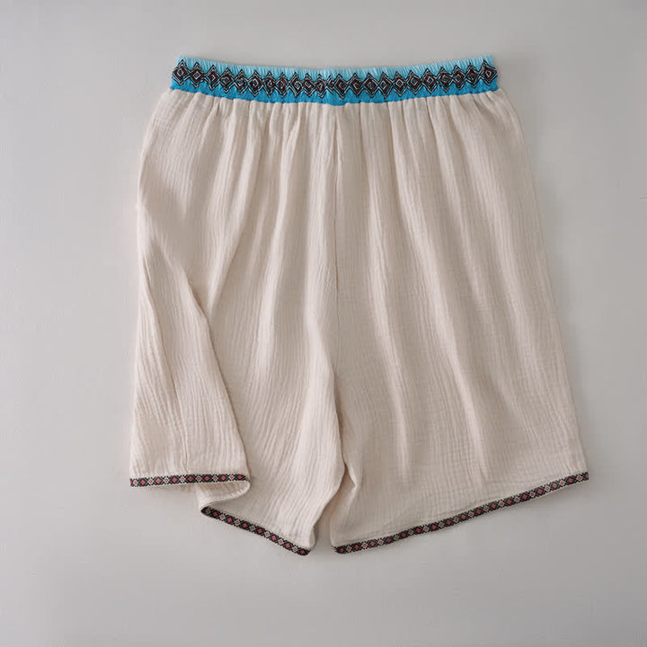 Bermudas geométricas de verano estilo bohemio con cordón ajustable y estampado de Buddha Stones para hombre, con bolsillos. - image 1