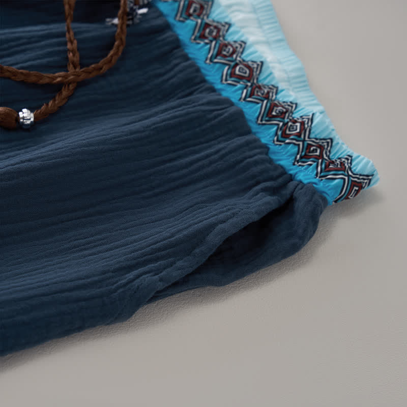 Bermudas geométricas de verano estilo bohemio con cordón ajustable y estampado de Buddha Stones para hombre, con bolsillos. - image 8