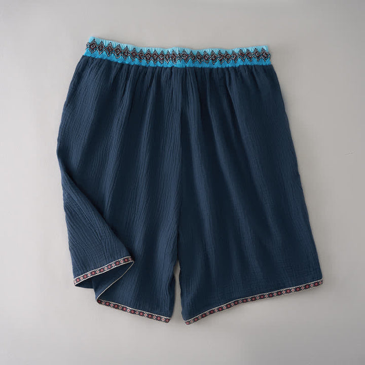 Bermudas geométricas de verano estilo bohemio con cordón ajustable y estampado de Buddha Stones para hombre, con bolsillos. - image 6