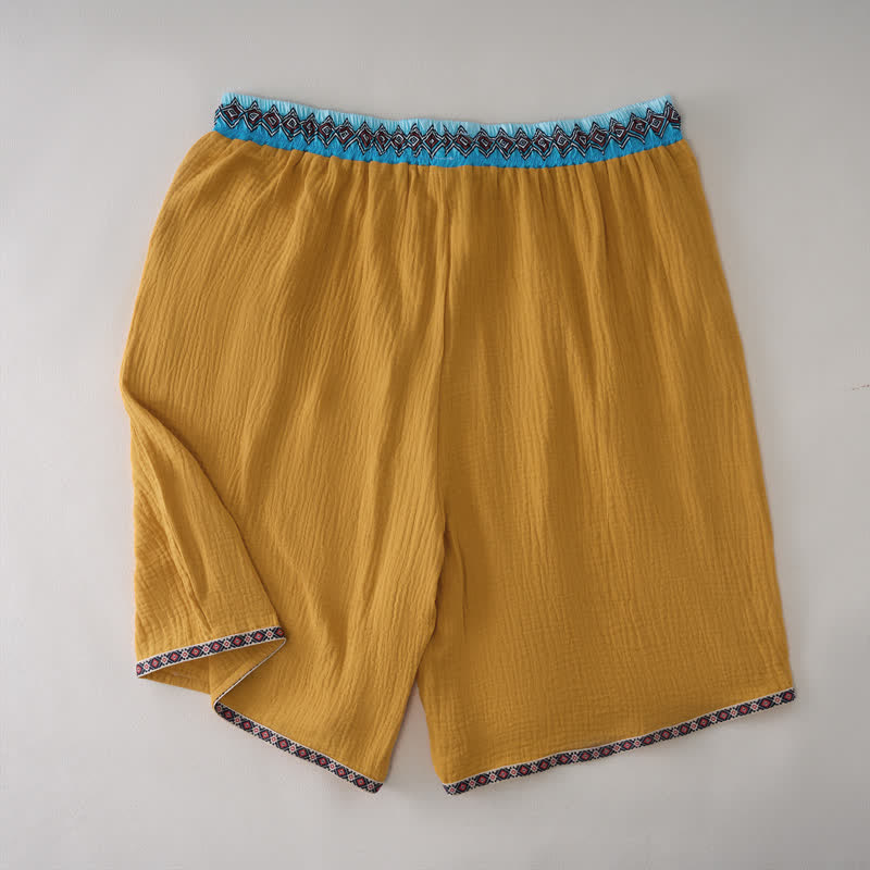 Bermudas geométricas de verano estilo bohemio con cordón ajustable y estampado de Buddha Stones para hombre, con bolsillos. - image 11