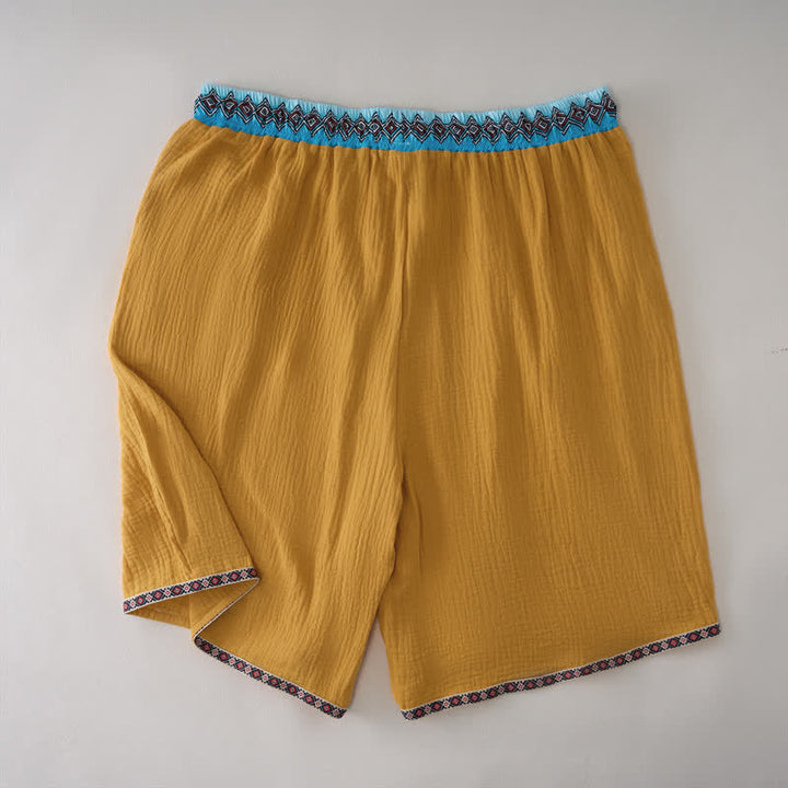 Bermudas geométricas de verano estilo bohemio con cordón ajustable y estampado de Buddha Stones para hombre, con bolsillos. - image 11