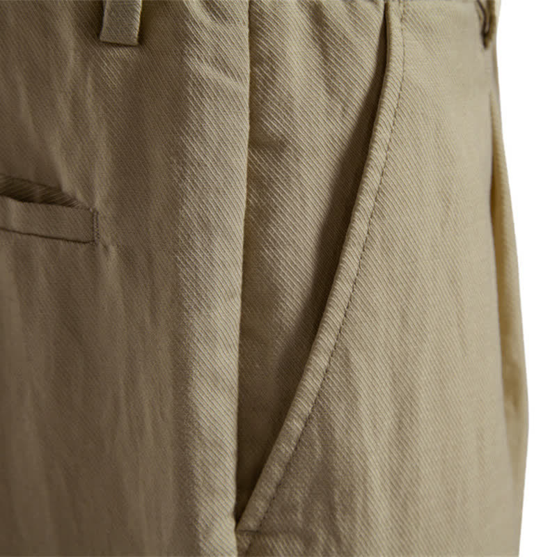 Bermuda clásicas informales de verano con cremallera y botones, color liso, para hombre, con bolsillos, Buddha Stones. - image 7