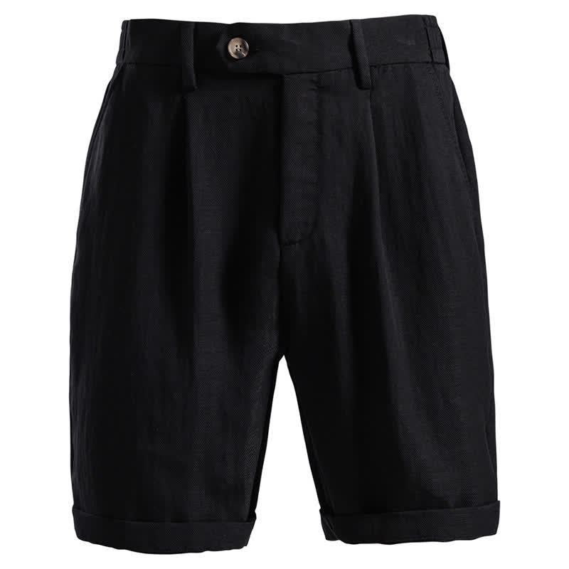 Bermuda clásicas informales de verano con cremallera y botones, color liso, para hombre, con bolsillos, Buddha Stones. - Negro - US/UK/AU42, EU52 (2XL) - image 13